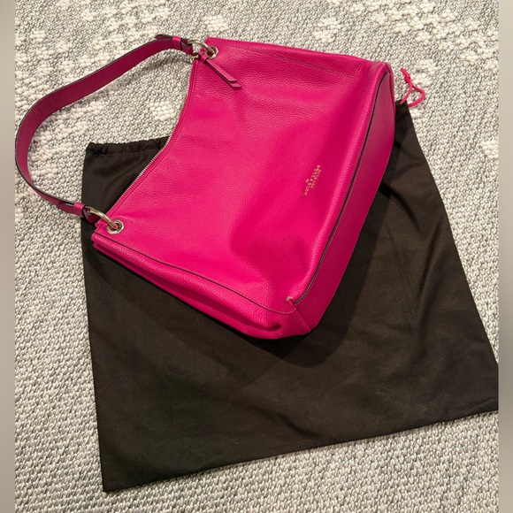 Kate Spade Hot Pink Large Leather Shoulder Bag - Picture 1 of 7